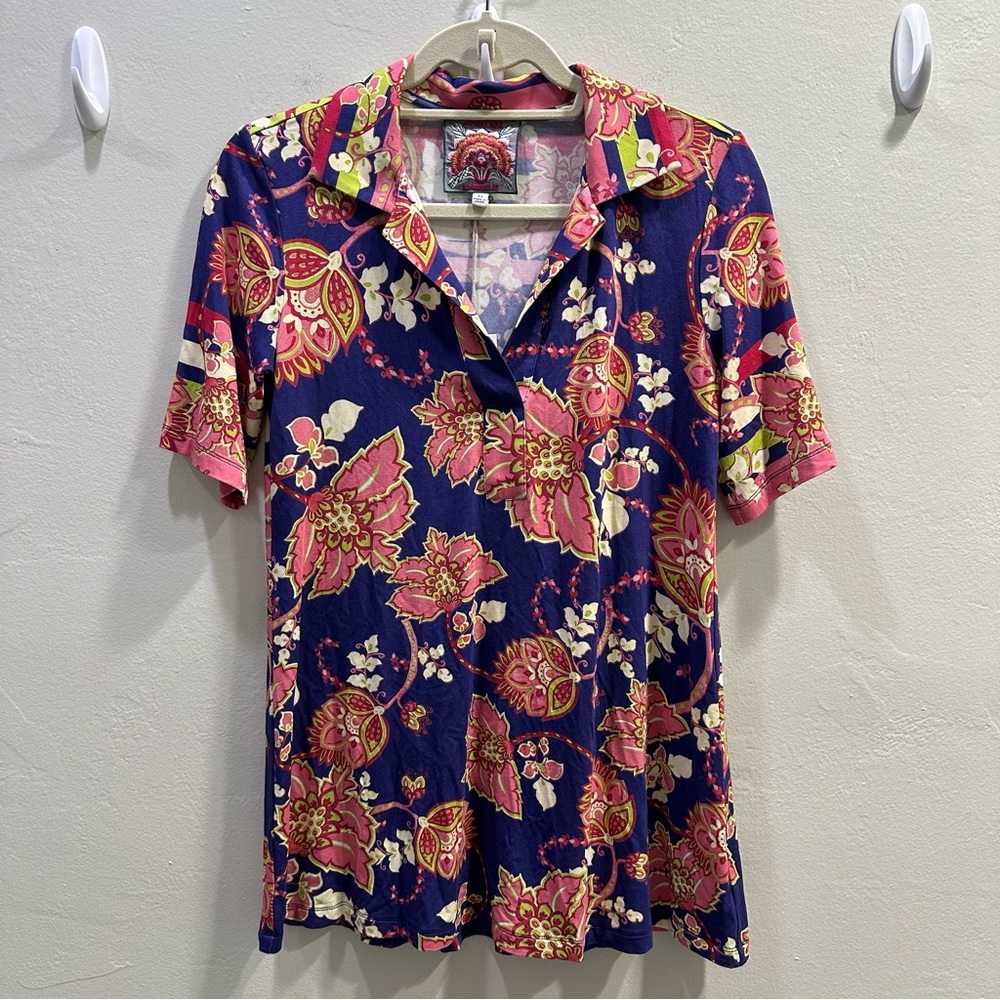 New Johnny Was Montreux Polo Swing Tunic Top‎ XS - Picture 2 of 8